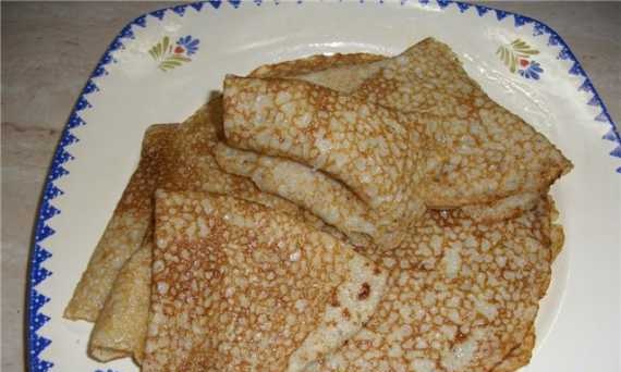 Barley pancakes with kefir