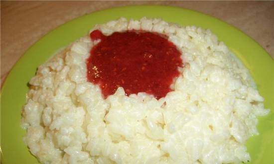 Milk rice porridge