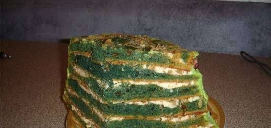Cake "Green" with halva