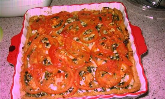 Tomato and spinach pie