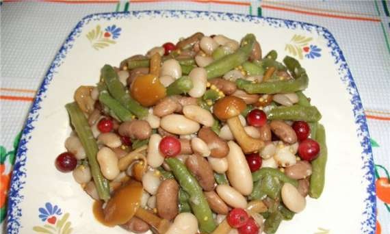 Bean salad of three types of beans