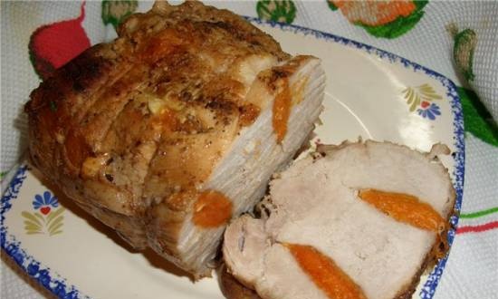 Pork loin with dried apricots in a multicooker Panasonic SR-TMH 18
