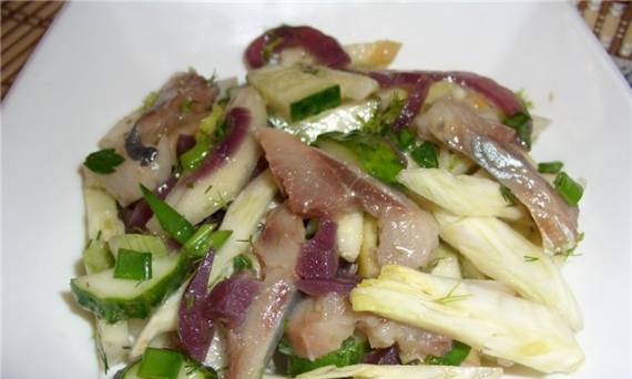 Fennel and herring salad