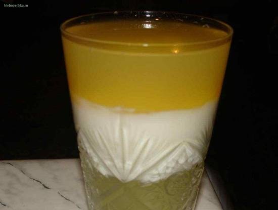 Jelly lemon, orange and sour cream