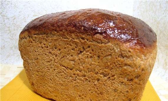 Wheat-buckwheat bread with rye sourdough