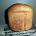 خبز القمح على الكفير مع الجبن في آلة الخبز