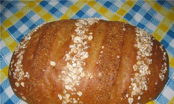 לחם שיפון חיטה (בתנור)