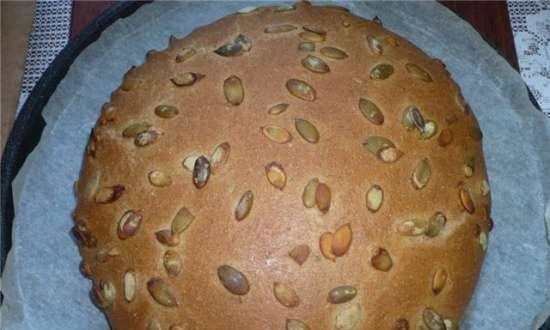 Mediterranean bread in the oven