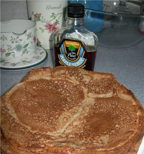 Pancakes with whole flour with bran and oatmeal
