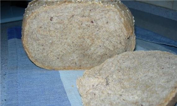 Wheat yeast bread Anadama (bread maker)