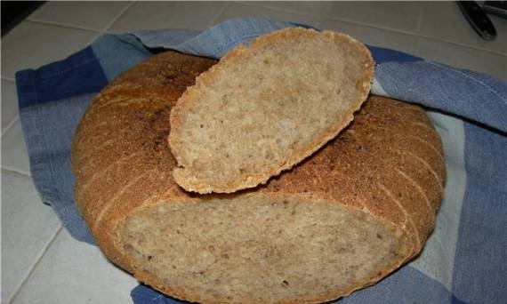 לחם מחמצת דגנים מלאים פשוטים