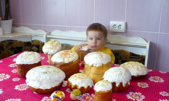 Kulich, which is obtained the first time