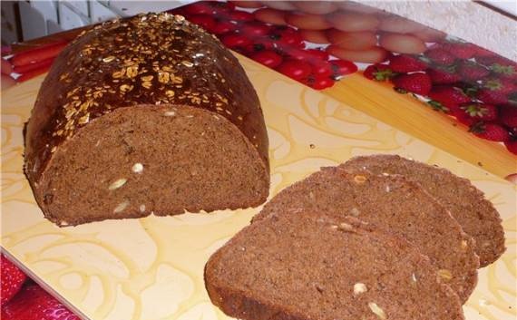 Fragrant bread with cereals in the oven