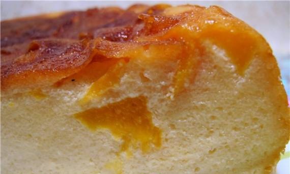"Delicate" cottage cheese casserole with peach (Panasonic SR-TMH10)