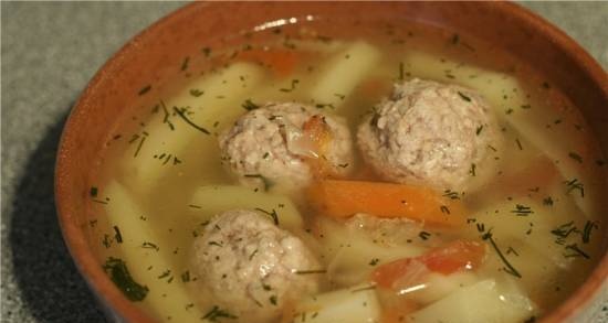 Easy soup with meatballs (Cuckoo 1054)