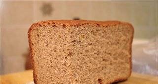 לחם שיפון על בצק "המזל הראשון שלי" (יצרנית לחם)
