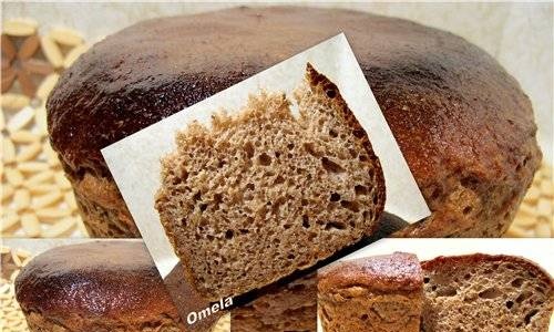 خبز القمح الجاودار مع الكفاس المخمر الجاف