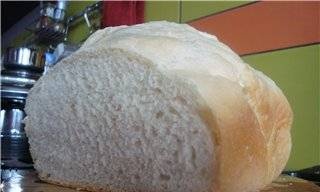 לחם לבן על בסיס המתכון של לחמניות צרפתיות (יצרנית לחם)