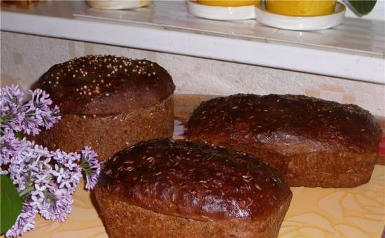 Borodino bread in the oven
