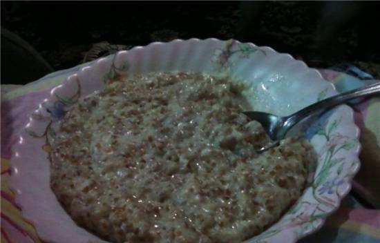 Wheat milk porridge (multicooker Supra)