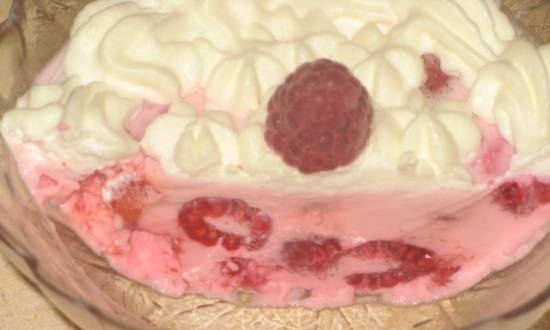 Bavarian raspberry-strawberry cream-souffle from Maida Heatter