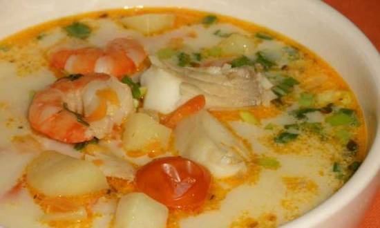 Fish soup with cream