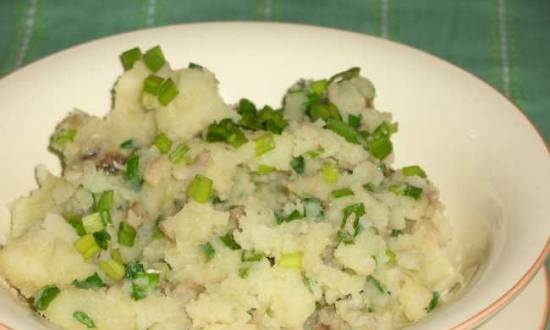 Mashed potatoes with anchovies