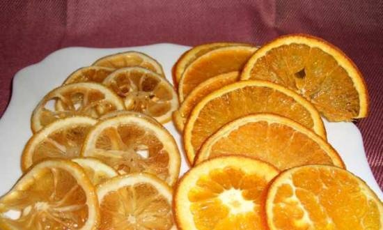 לימונים מסוכרים ושבבי תפוזים