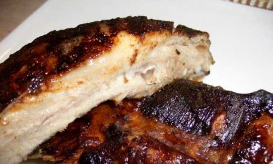 Grilled pork ribs in the airfryer