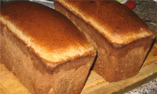 Whole wheat bread on kefir with semolina (oven)