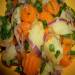 Hot salad of carrots and potatoes
