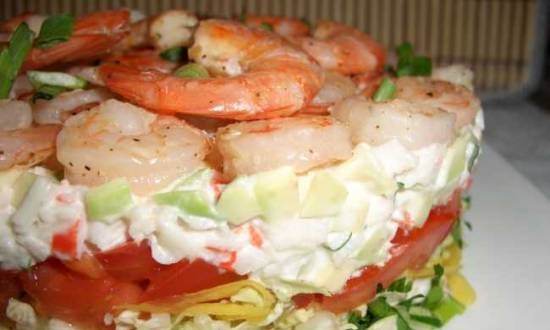 Crab-shrimp salad