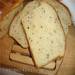 Potato sour cream bread with flax seeds in the oven