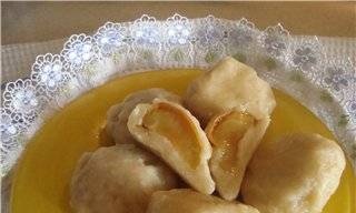 Fruit dumplings made from curd dough