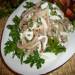 Pork ears salad in egg sauce