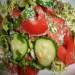 Növényi saláta saláta dzaziki mártással