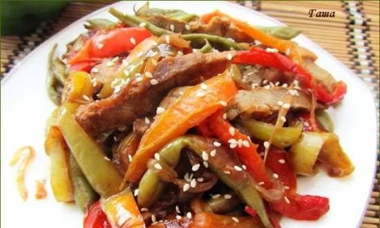 Japanese style pork with vegetables