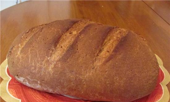 Wheat-rye bread made from three types of flour