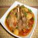 Stew with lamb and duck legs, with sun-dried tomato chips (Cuckoo 1054)
