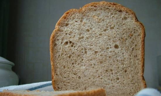 Simple wheat bread with buckwheat flavor (bread maker)