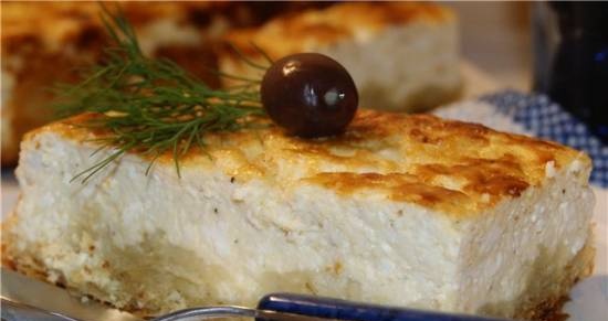 Torta di formaggio aperta (Tiropita) e ricetta dell'impasto Philo