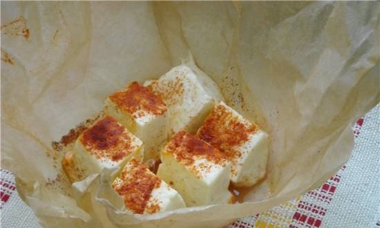 Baked cheese.