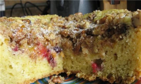 Pastel de frutas con chispas en una multicocina Panasonic