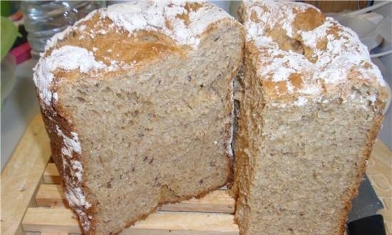 4-grain bread with sesame and flaxseed