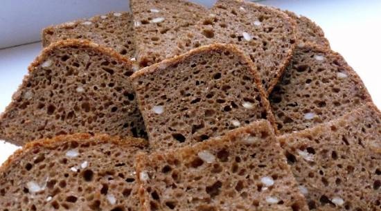 Rye bread with flax flour in a bread maker