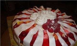 Fruit sponge cake