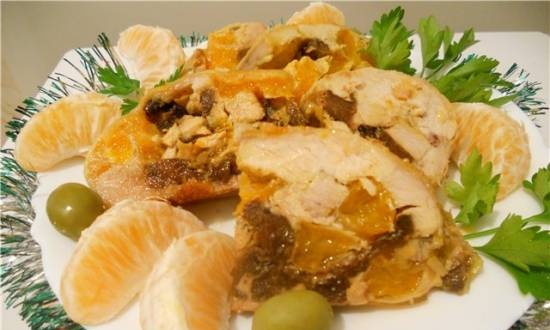 Chicken with tangerines