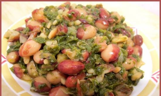 Beans with spinach in a multicooker Brand 37502