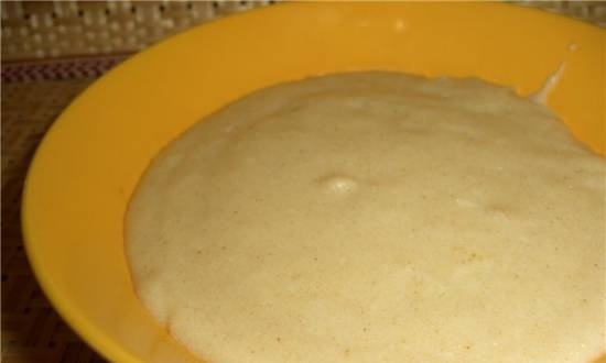 Semolina porridge with wheat oatmeal in a milk cooker