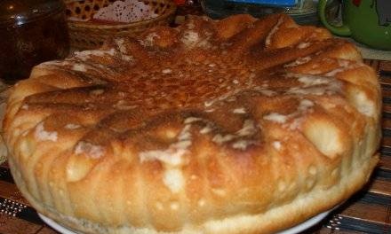 Lean pie with potato buckwheat filling